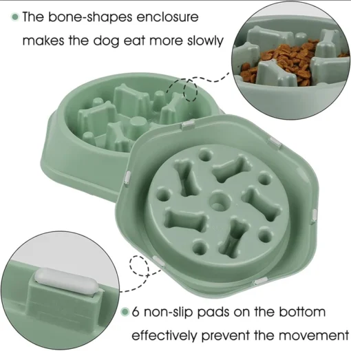 Anti-Choking Slow Feeder Dog Bowl – Non-Slip Puzzle Dish for Small & Medium Dogs - Image 7