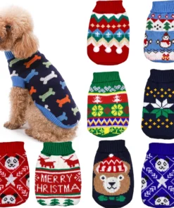 Knitted Dog and Cat Sweater – Warm Winter Clothes for Small and Medium Breeds