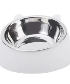 White pet bowl