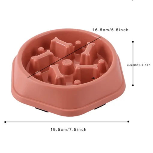 Anti-Choking Slow Feeder Dog Bowl – Non-Slip Puzzle Dish for Small & Medium Dogs - Image 4
