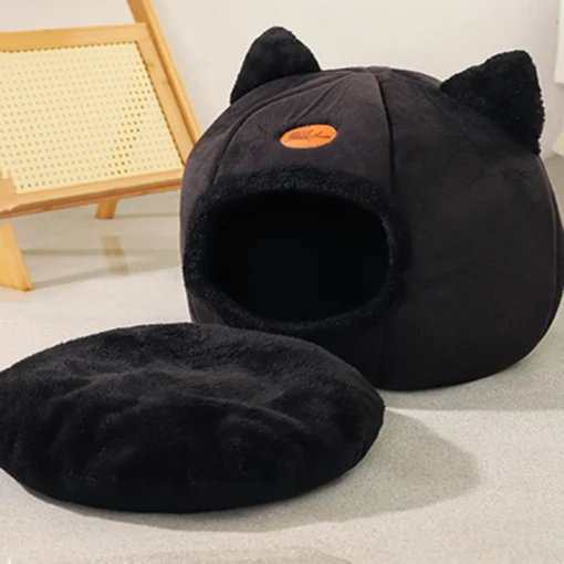 Cozy Cave Nest Cat Bed – Winter Warm Indoor Pet House for Cats & Small Dogs - Image 5