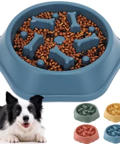 Anti-Choking Slow Feeder Dog Bowl – Non-Slip Puzzle Dish for Small & Medium Dogs