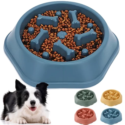 Anti-Choking Slow Feeder Dog Bowl – Non-Slip Puzzle Dish for Small & Medium Dogs