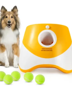 Alternative view of Automatic Dog Ball Launcher – Adjustable 10ft, 20ft, 30ft (3m, 6m, 9m) Throwing Distances – Includes 3 Balls