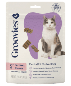 GROOVIES Dental Cat Treats Salmon 7.05oz