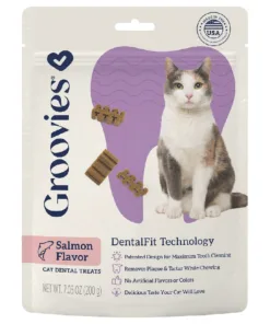 GROOVIES Dental Cat Treats Salmon 7.05oz