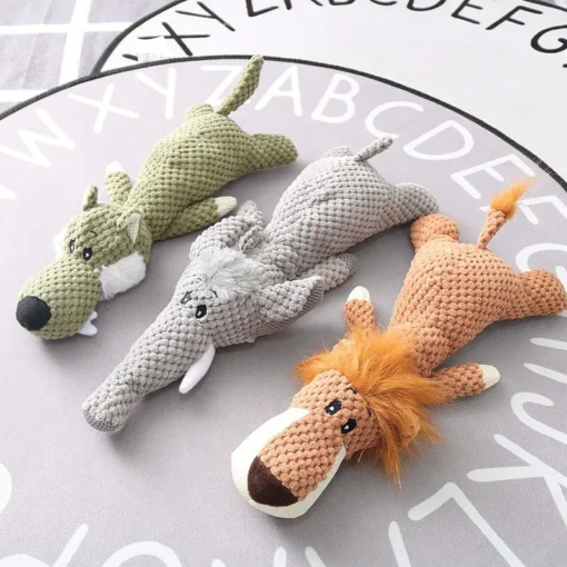 Durable Plush Cartoon Puppy Chew Squeaky Plush Dog Toy – Soft, Bite-Resistant & Interactive Fun Chew Toy for Small and Medium Dogs - Image 9