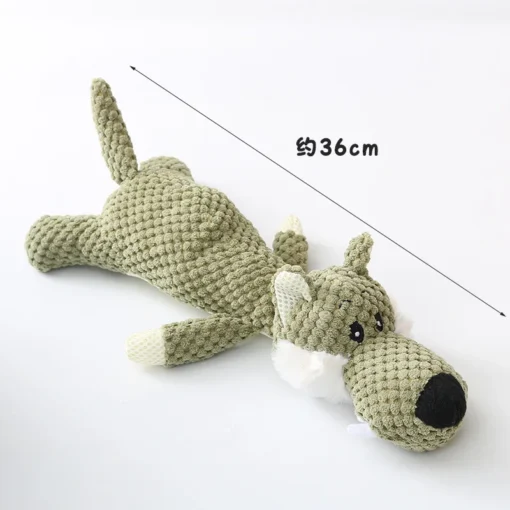 Durable Plush Cartoon Puppy Chew Squeaky Plush Dog Toy – Soft, Bite-Resistant & Interactive Fun Chew Toy for Small and Medium Dogs - Image 7