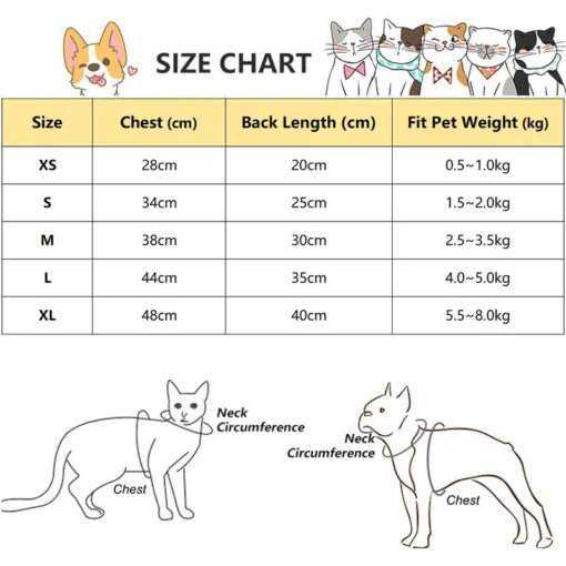Lightweight Summer Dog Vest Shirt – Cute Cotton T-Shirt for Small Dogs & Cats (Chihuahua, Yorkie, French Bulldog) - Image 13