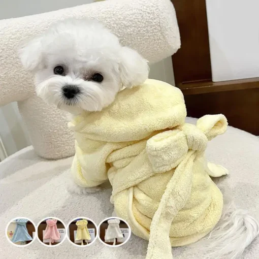 Quick-Dry Dog Hooded Bath Towel – Super Absorbent Pet Robe for Small Dogs & Cats - Image 15