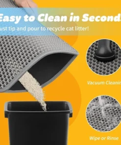 Alternative view of Non-Slip Waterproof Cat Litter Mat – Double-Layer EVA Pad for Mess-Free Cleanup
