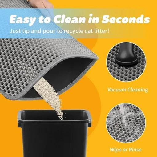 Non-Slip Waterproof Cat Litter Mat – Double-Layer EVA Pad for Mess-Free Cleanup - Image 2