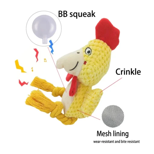 Durable Squeaky Plush Dog Toy – Soft, Bite-Resistant Sound Toy for Puppies & Small Dogs - Image 15
