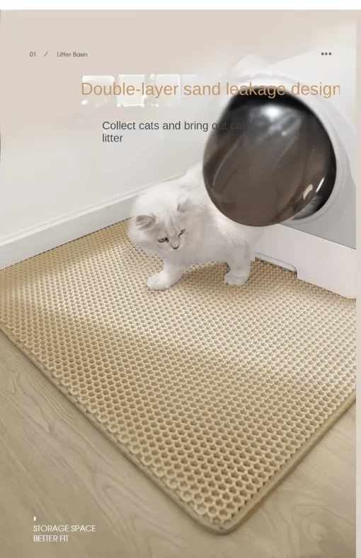 Non-Slip Waterproof Cat Litter Mat – Double-Layer EVA Pad for Mess-Free Cleanup - Image 12