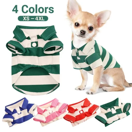 Breathable Summer Dog T-Shirt – Soft Cotton Blend Pet Shirt for Small to Large Dogs & Cats