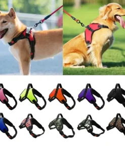 (Pet Dogs) Adjustable No-Pull Dog Harness – Comfortable Oxford Vest for Small to Large Dogs