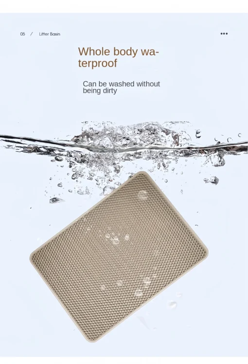 Non-Slip Waterproof Cat Litter Mat – Double-Layer EVA Pad for Mess-Free Cleanup - Image 18