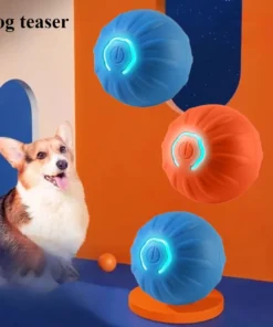 USB Rechargeable Smart Dog Ball – Rotating, Interactive Chew Toy for Small & Medium Dogs