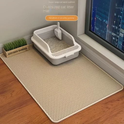 Non-Slip Waterproof Cat Litter Mat – Double-Layer EVA Pad for Mess-Free Cleanup - Image 7