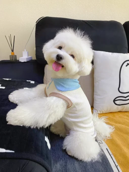 Summer Dog T-shirt Breathable Thin Lapel Dog Vest for Small Medium Dogs Cats Casual Pet Clothes Chihuahua Bichon Teddy Costume - Image 23