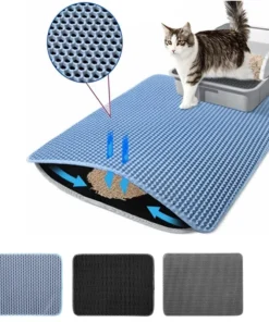 Non-Slip Waterproof Cat Litter Mat – Double-Layer EVA Pad for Mess-Free Cleanup