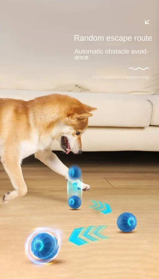 USB Rechargeable Smart Dog Ball – Rotating, Interactive Chew Toy for Small & Medium Dogs - Image 13
