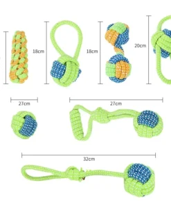 Alternative view of Durable Cotton Rope Dog Chew Toy – Interactive Dental Care Toy for Small & Large DogsPet Dog Toys for Large Small Dogs Toy Interactive Cotton Rope Mini Dog Toys Ball for Dogs Accessories Toothbrush Chew Puppy Toy