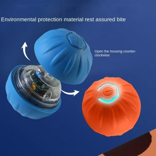 USB Rechargeable Smart Dog Ball – Rotating, Interactive Chew Toy for Small & Medium Dogs - Image 3