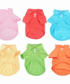 Luxury Summer Dog Polo Shirt – Soft & Stylish Pet Shirt for Small Dogs and Cats