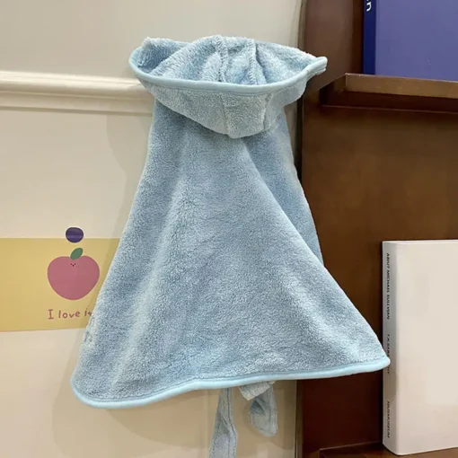 Quick-Dry Dog Hooded Bath Towel – Super Absorbent Pet Robe for Small Dogs & Cats - Image 4
