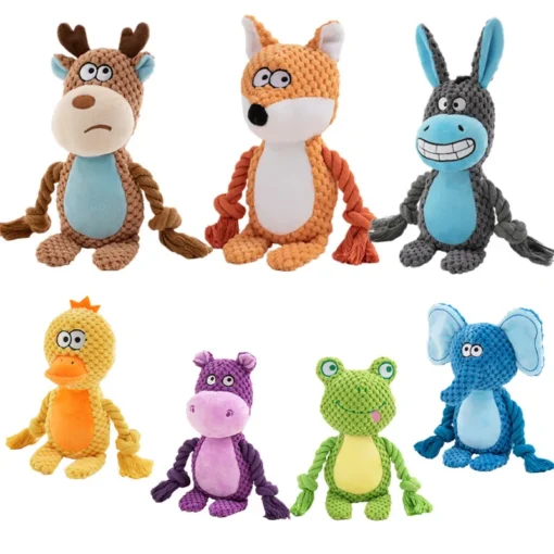 Durable Squeaky Plush Dog Toy – Soft, Bite-Resistant Sound Toy for Puppies & Small Dogs